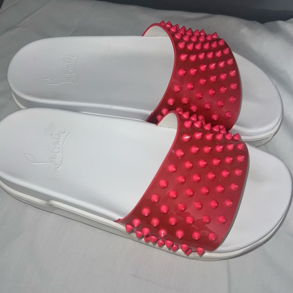 CHRISTIAN LOUBOUTIN Pool Fun Donna slides sandals size 40 - Picture 4 of 14